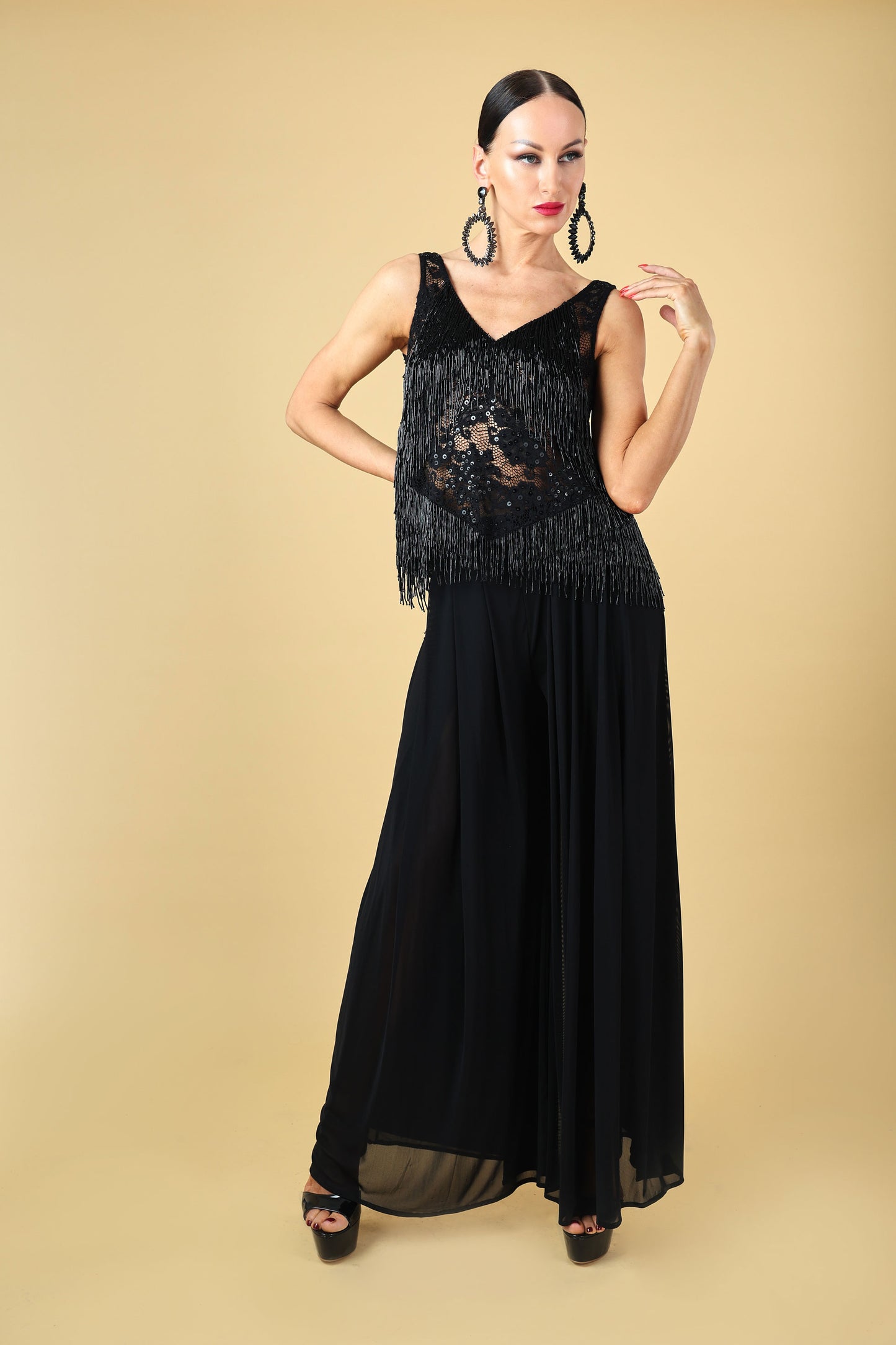 Beaded Fringe Sleeveless Top