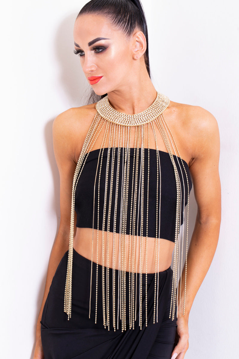 Crystal Fringe Heavy Necklace