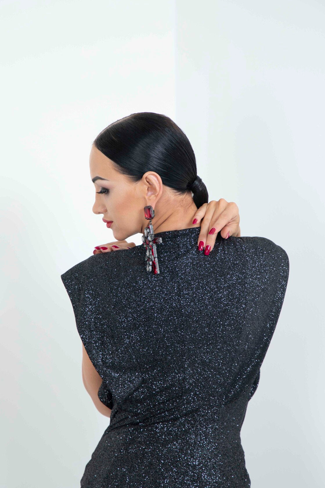 Deep-V Sleeveless Moonlight Evening Dress