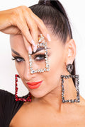 Crystal Rectangle Earrings