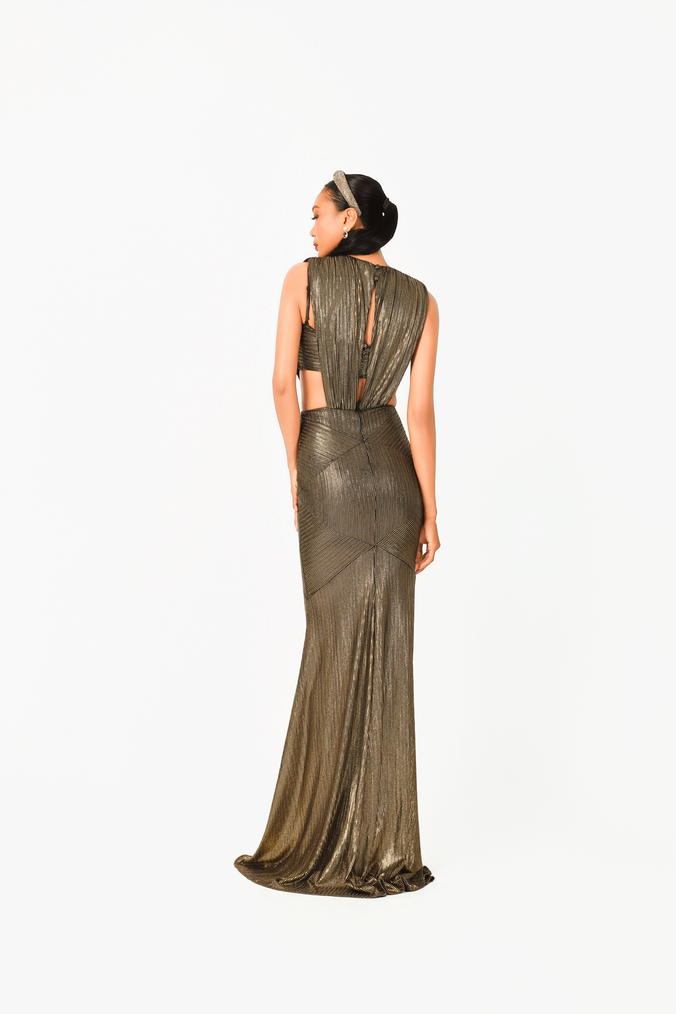 Sleeveless Half Mermaid Evening Dress