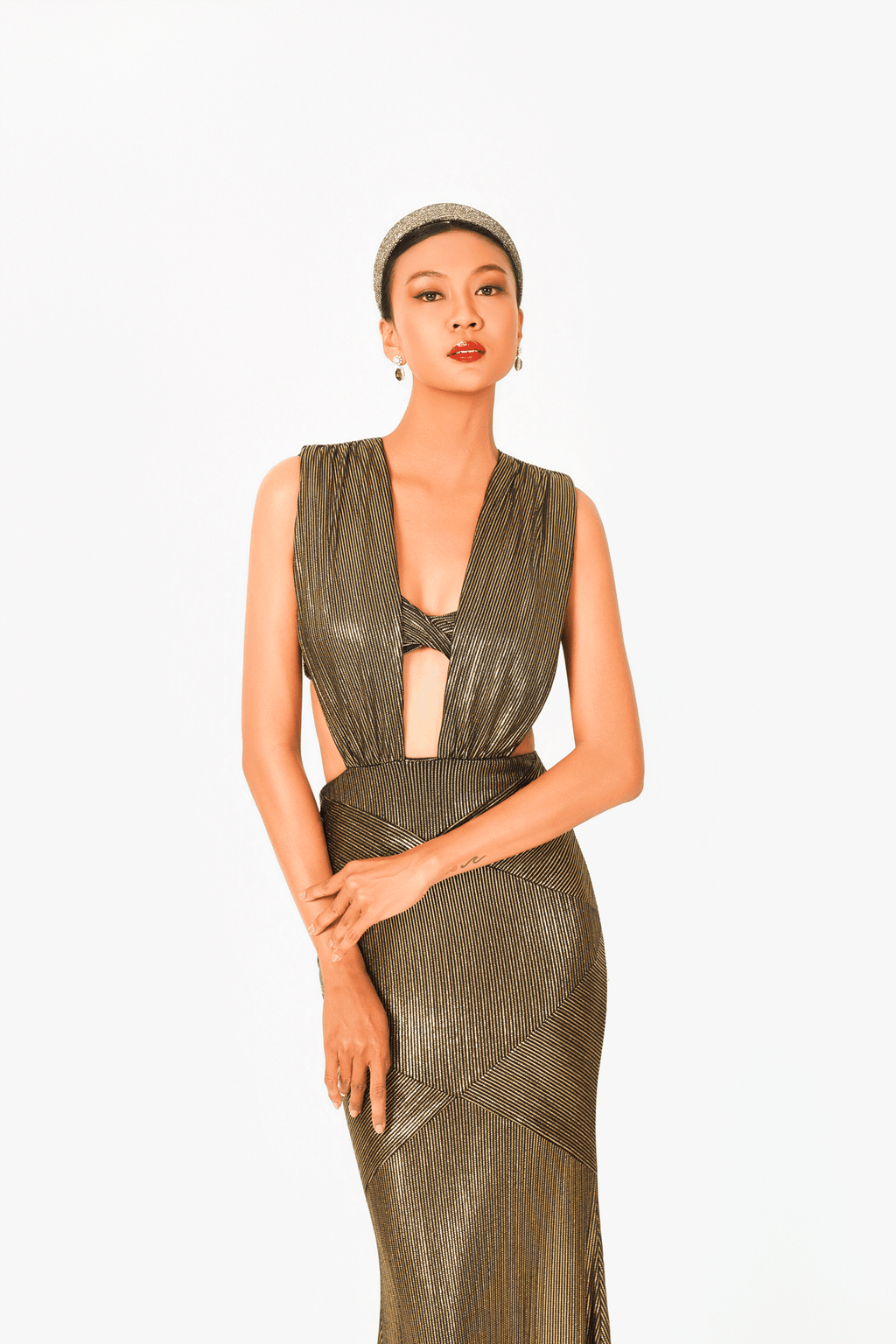 Sleeveless Half Mermaid Evening Dress