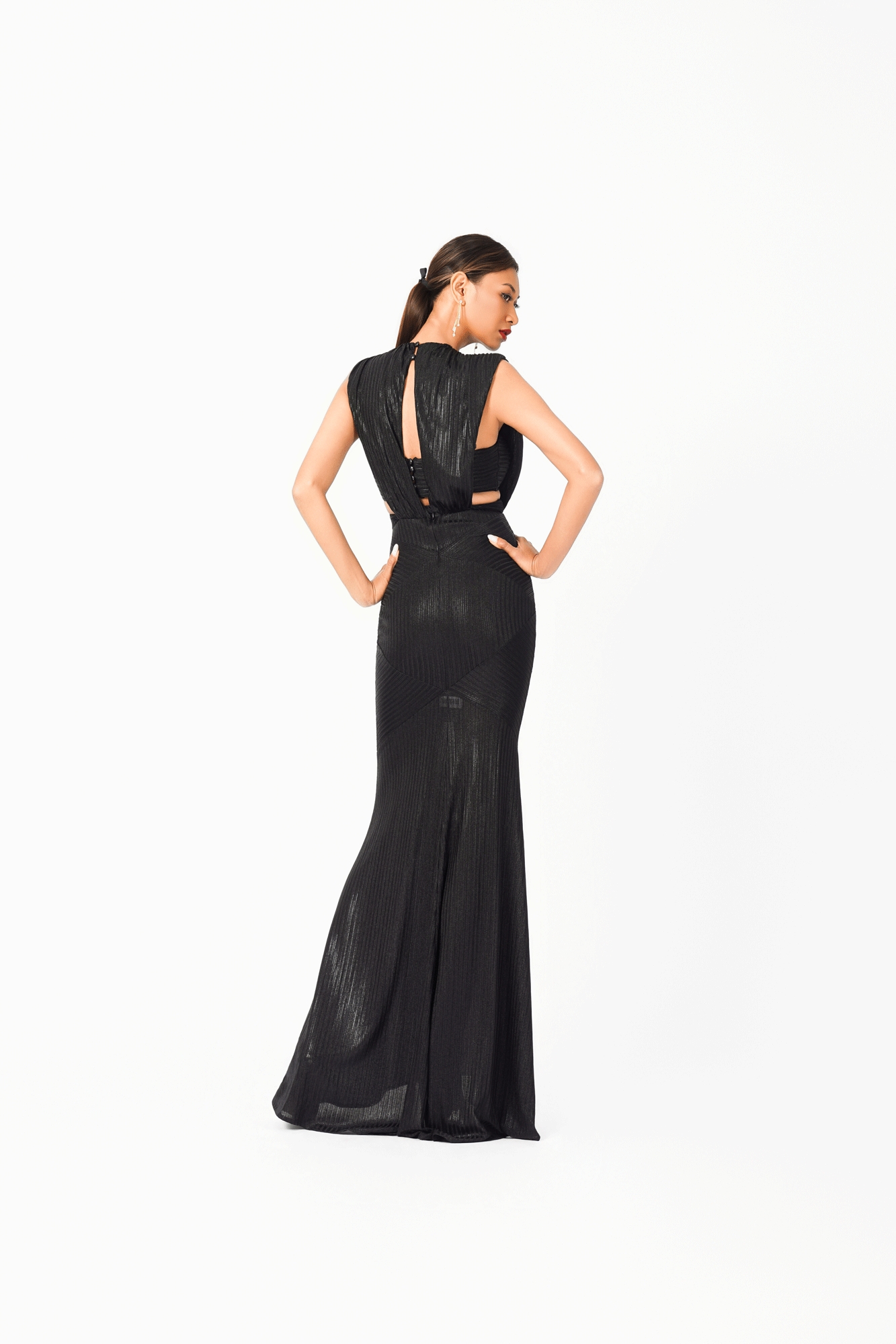 Sleeveless Half Mermaid Evening Dress
