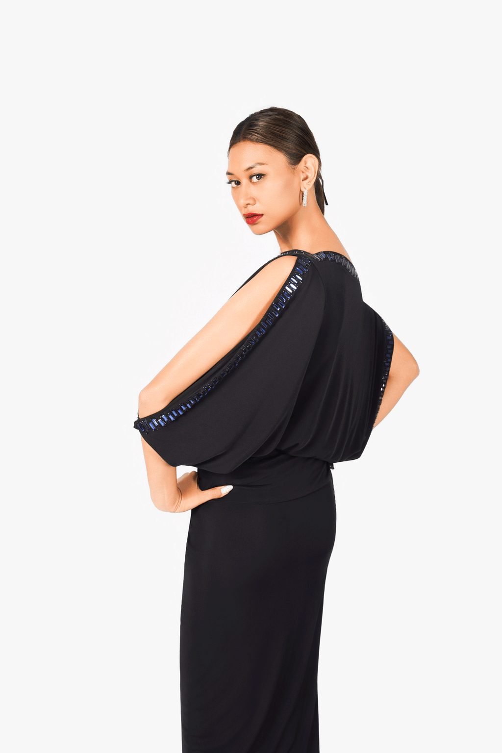 Boat Neck Crystal Edge Top