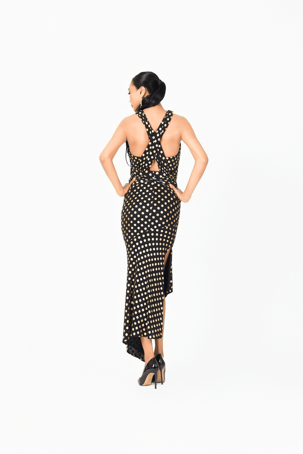 Halter Slit Cocktail Dress
