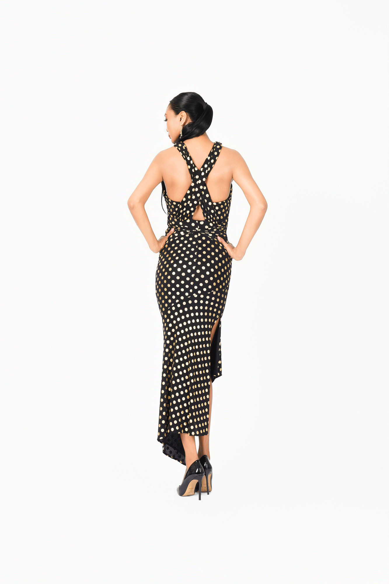 Halter Slit Cocktail Dress