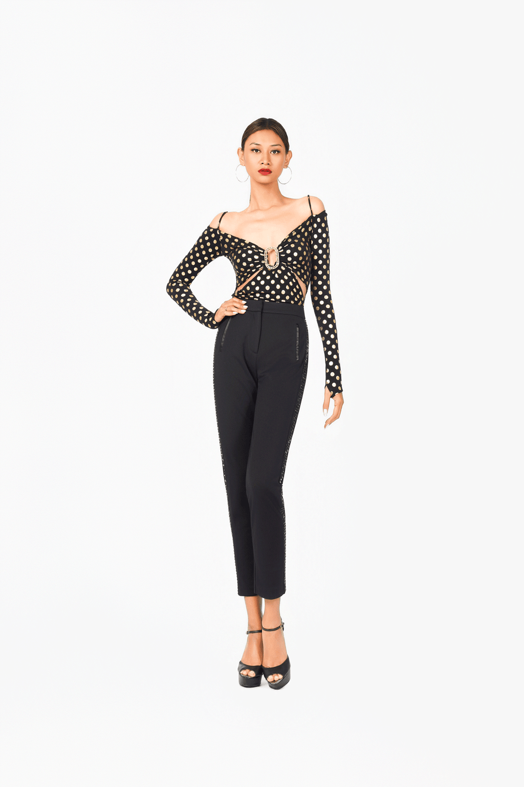 Off-Shoulder Buckle Top