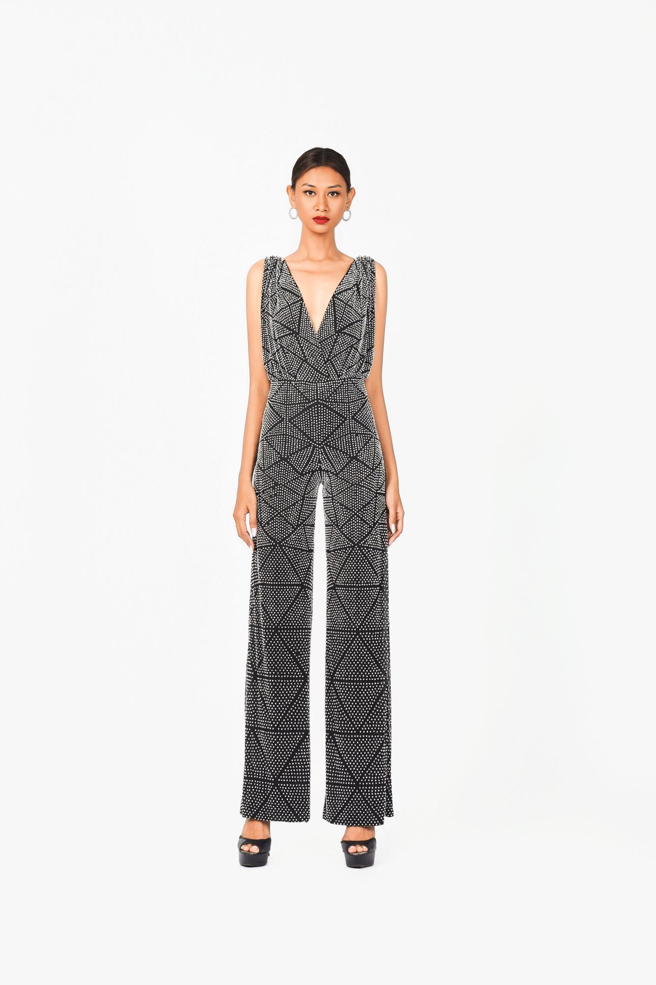 Deep-V Hot Fixed Jumpsuit