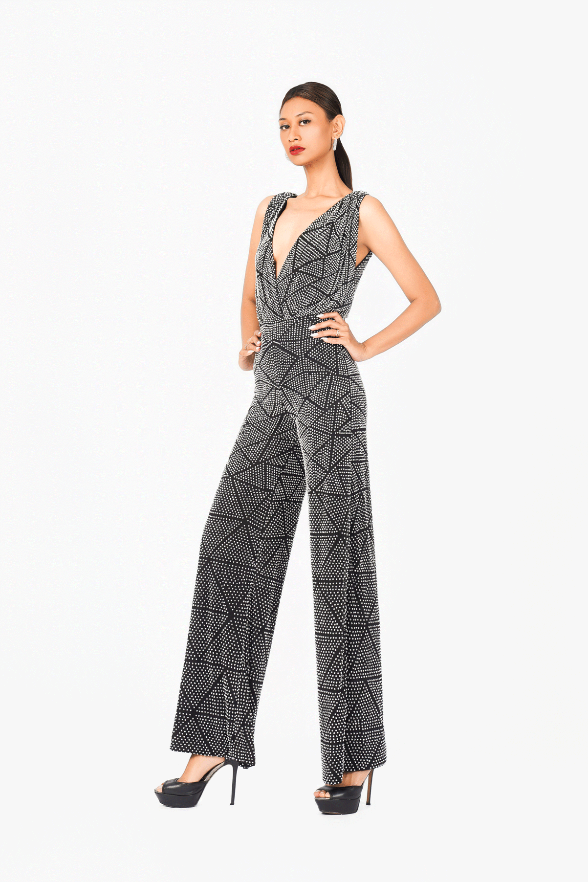 Deep-V Hot Fixed Jumpsuit