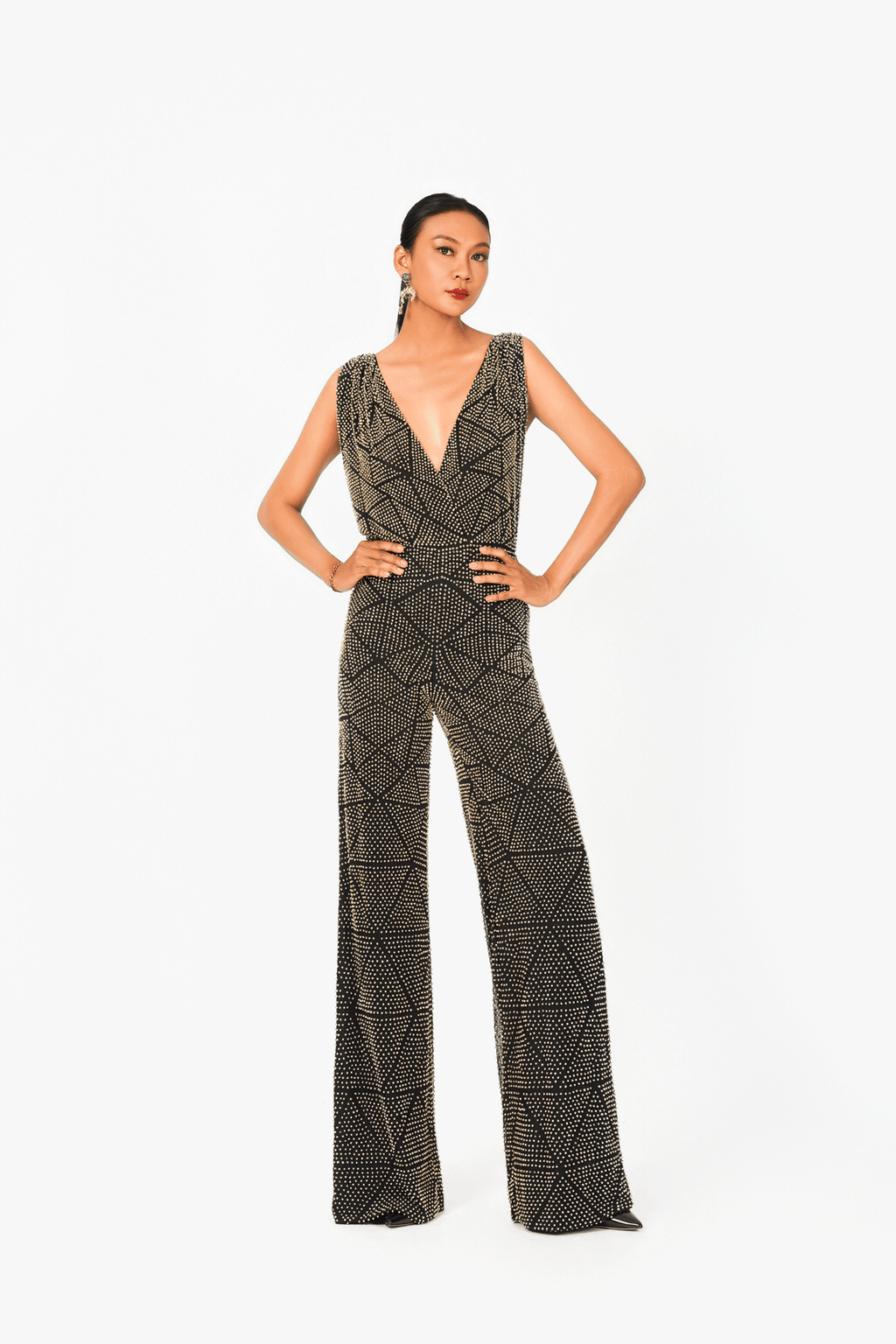 Deep-V Hot Fixed Jumpsuit