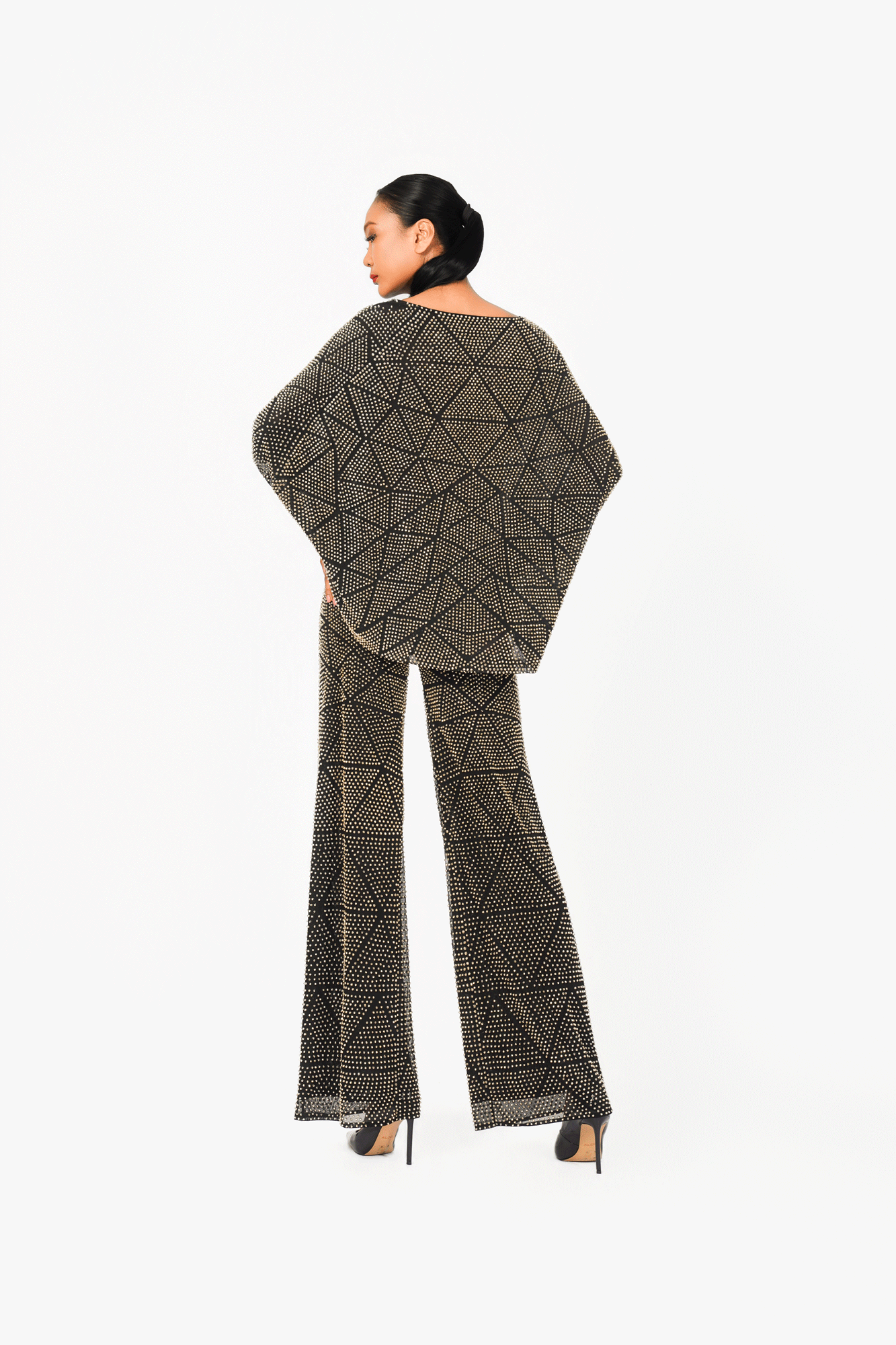 Bat Wing Sleeves Hot Fixed Top