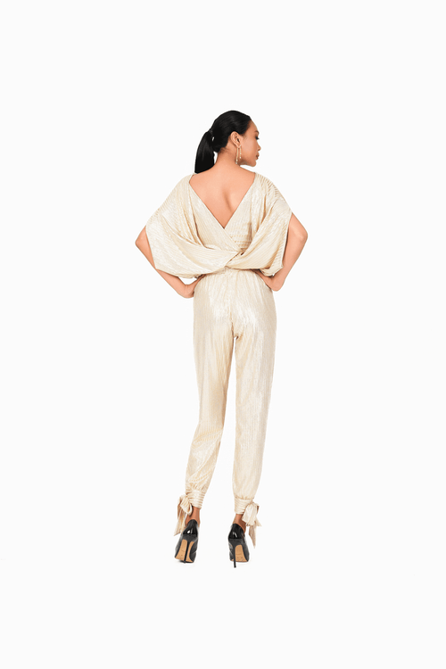 Bat Wing Sleeves Open Back Top