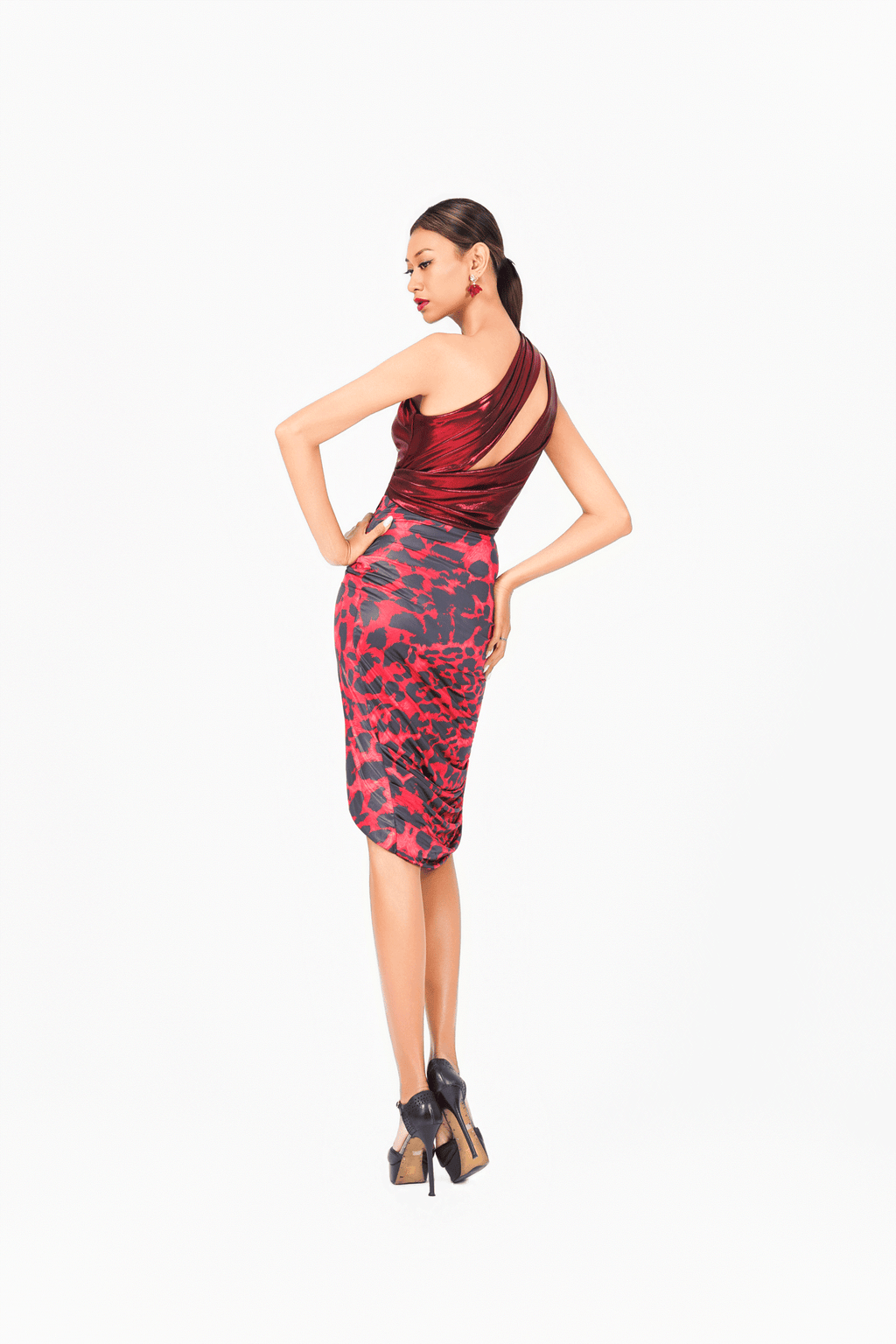 Asymmetric Sleeveless Bodysuit