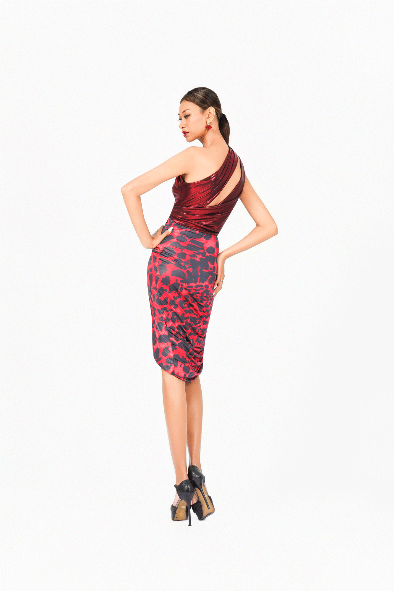 Asymmetric Sleeveless Bodysuit