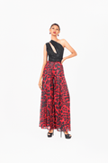 Leo Print Wide Leg Pants