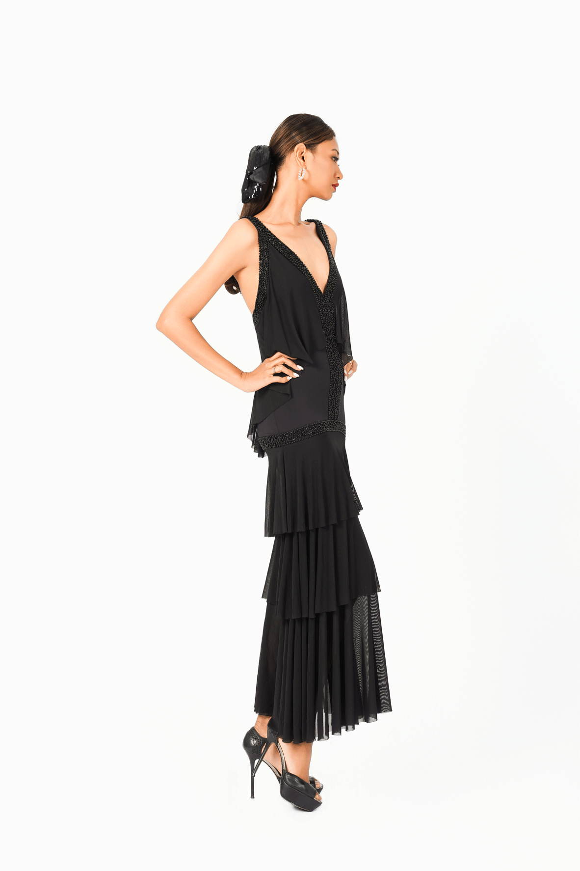 Sleeveless Layers Evening Dress