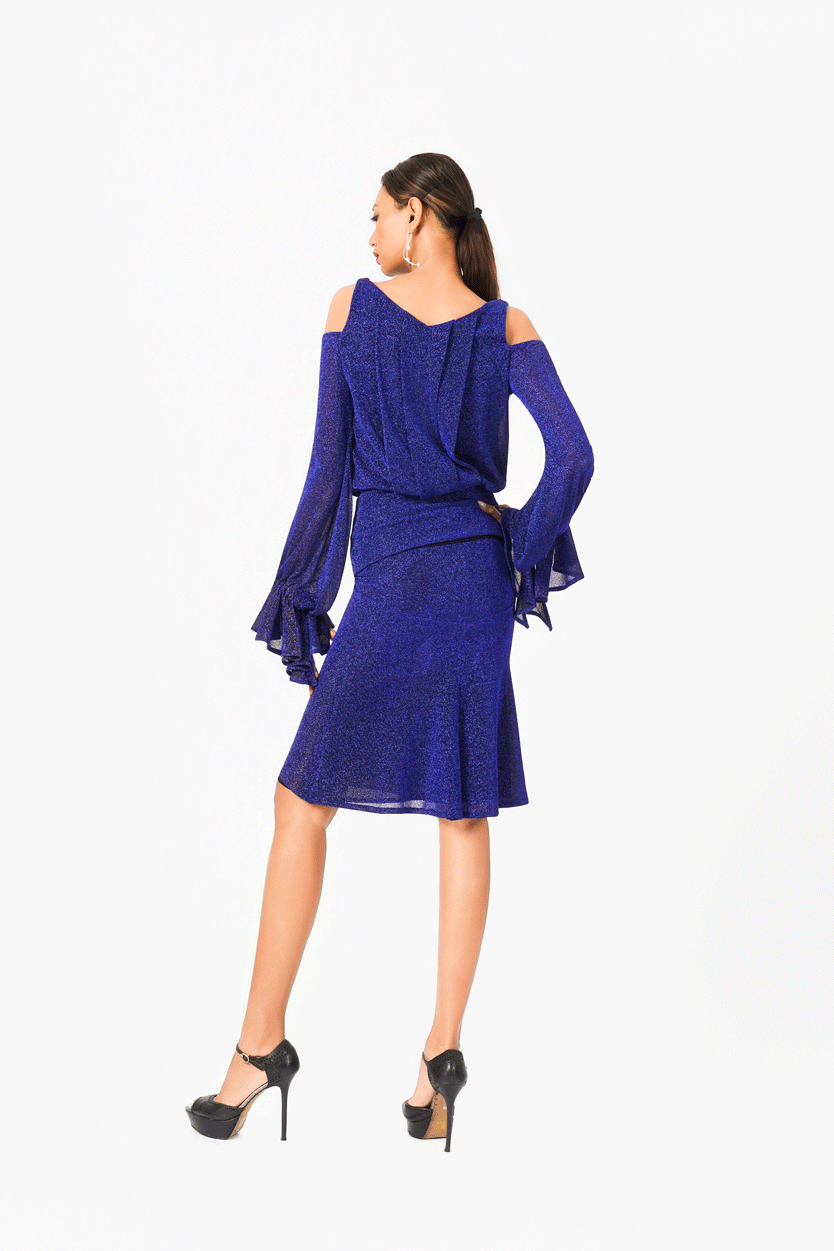 Shinning Chiffon Long Sleeves Top