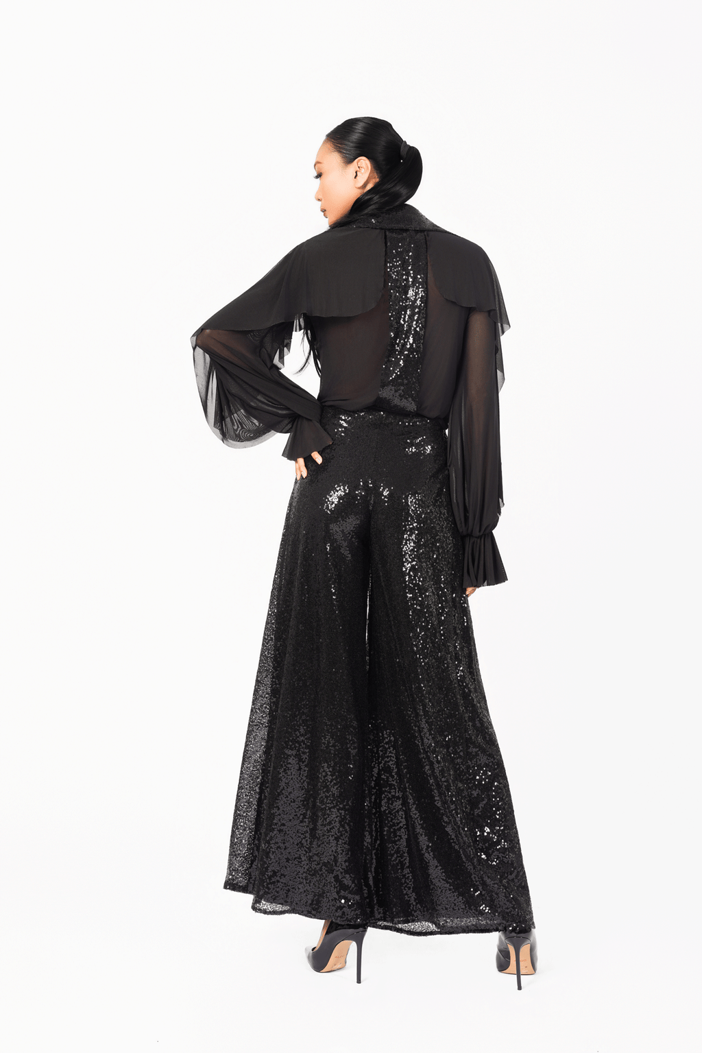 Sequin Wide Leg Pants