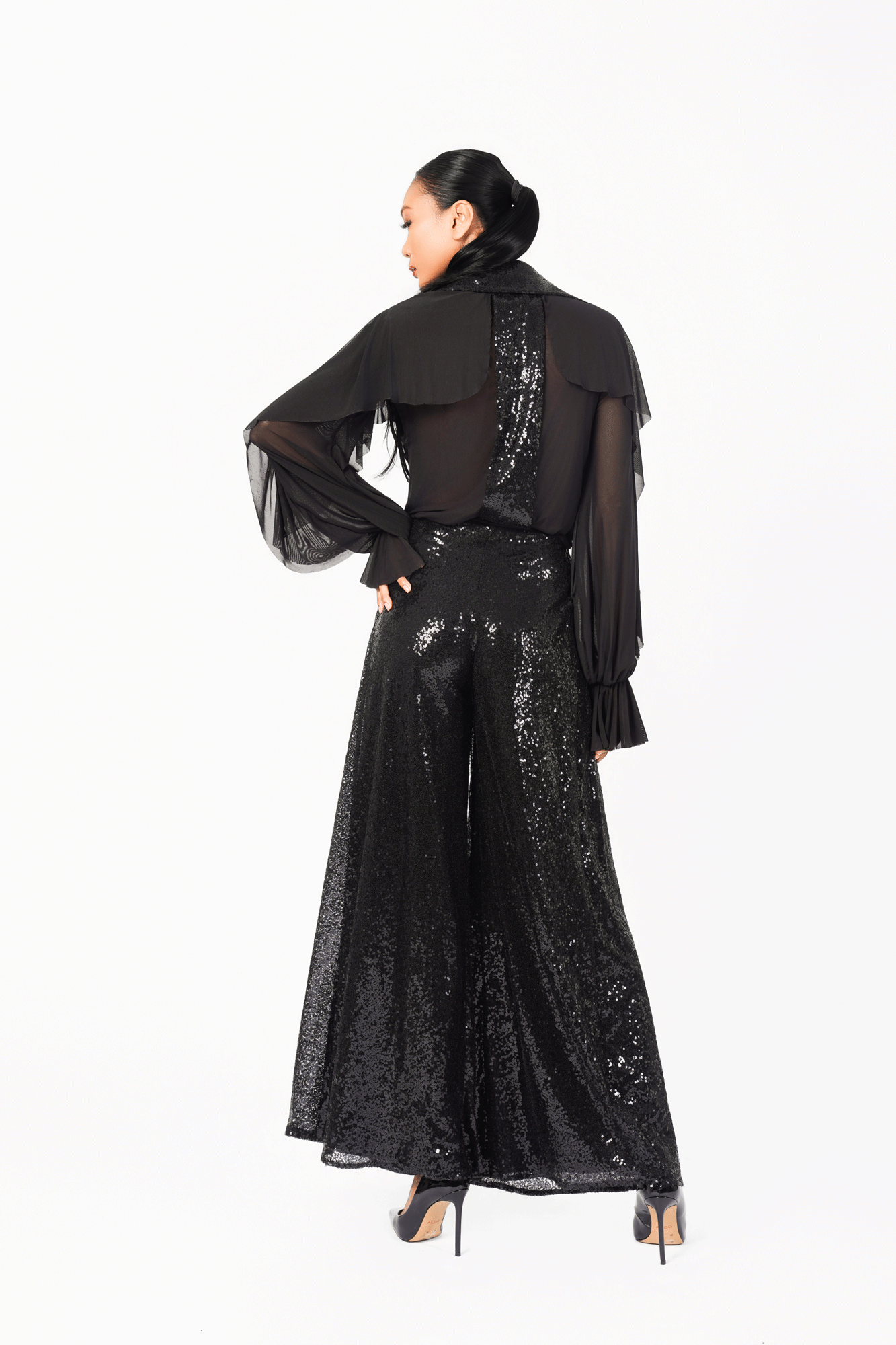 Sequin Wide Leg Pants