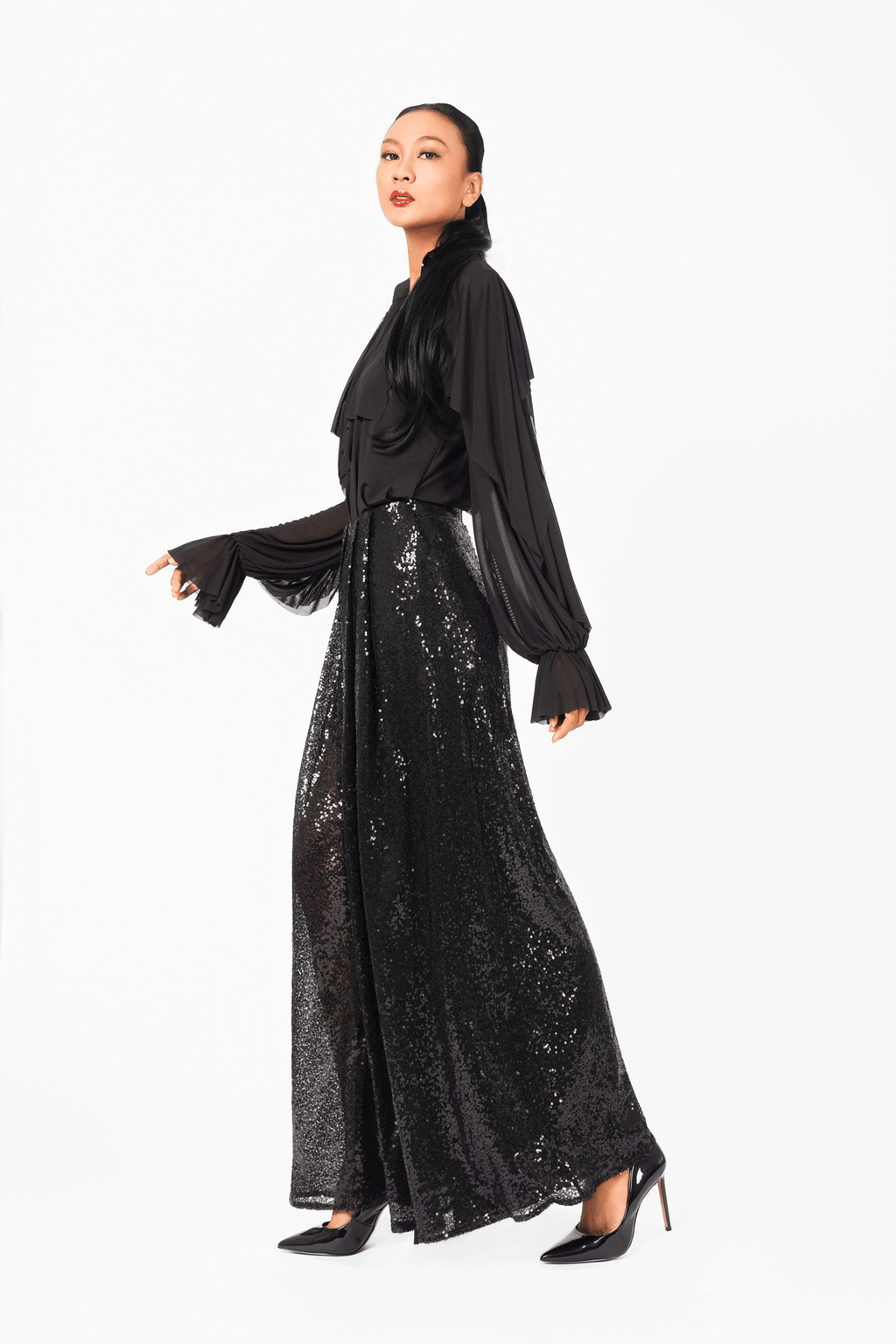 Sequin Wide Leg Pants
