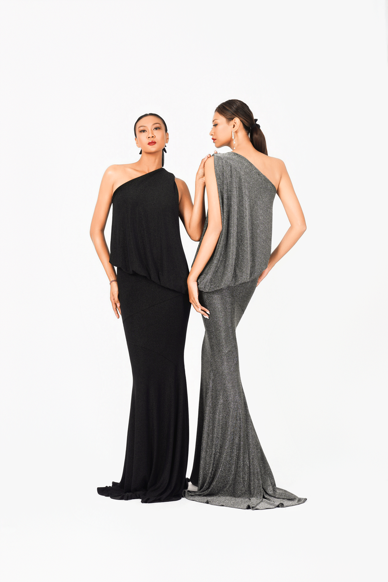 Asymmetric Sleeveless Evening Dress