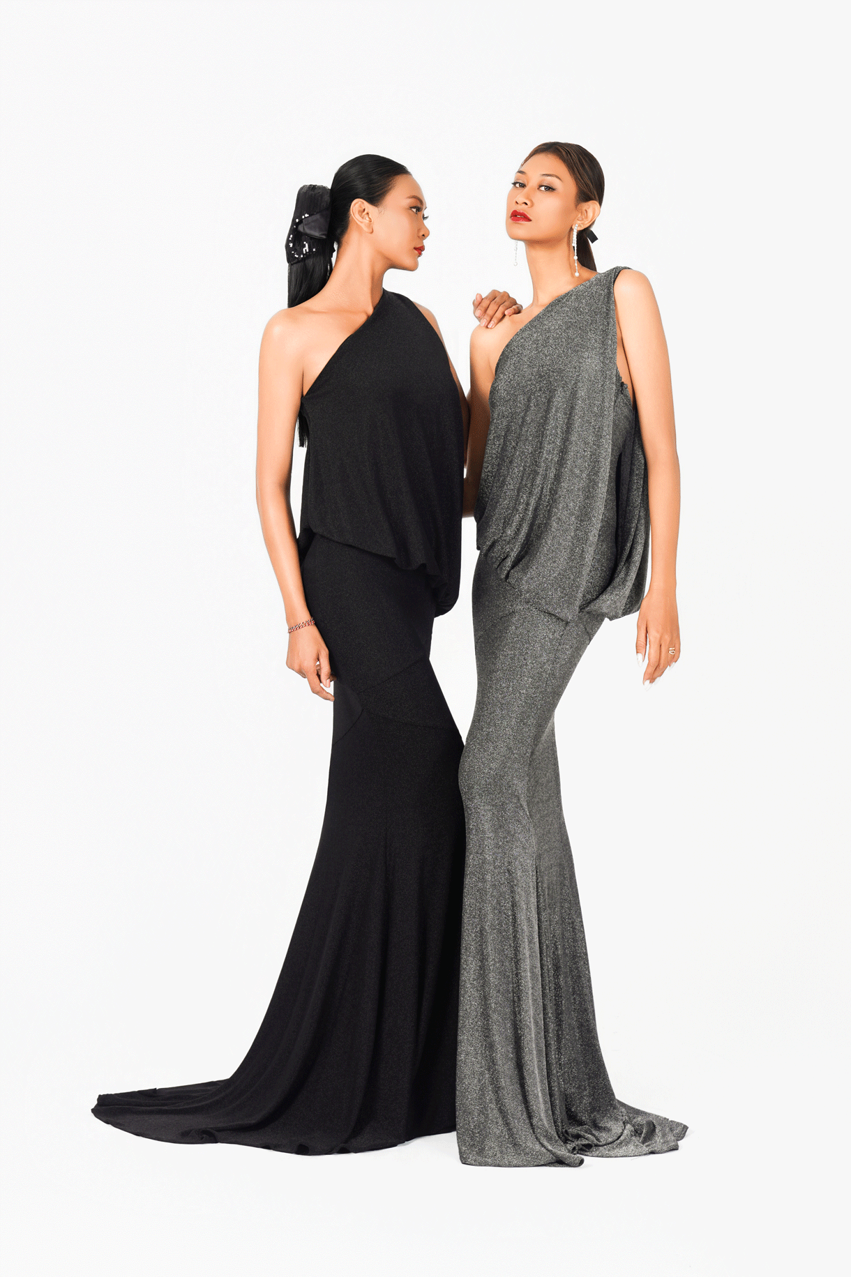 Asymmetric Sleeveless Evening Dress