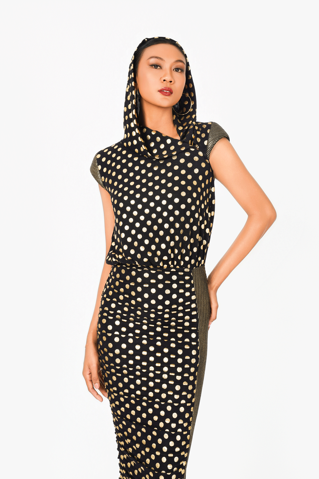 Cap Sleeves Cocktail Dress with Hat