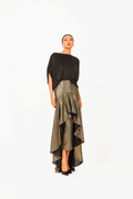 High Waist Ruffles Long Skirt