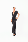 Asymmetric Rainy Stone Long Skirt