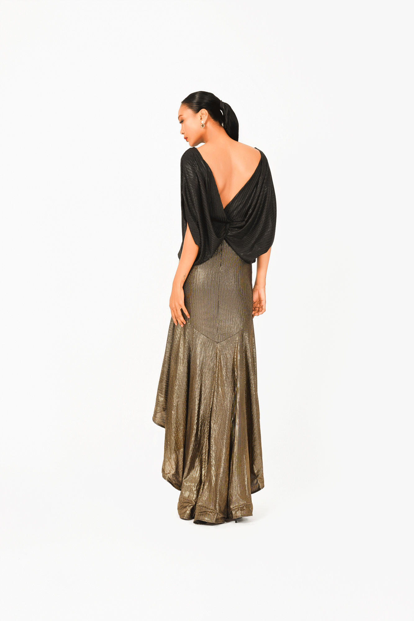 High Waist Ruffles Long Skirt