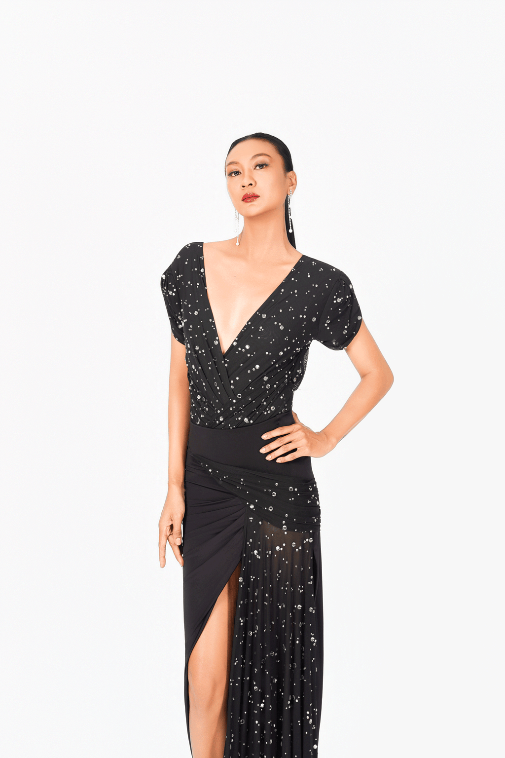 Deep-V Rainy Stone Bodysuit