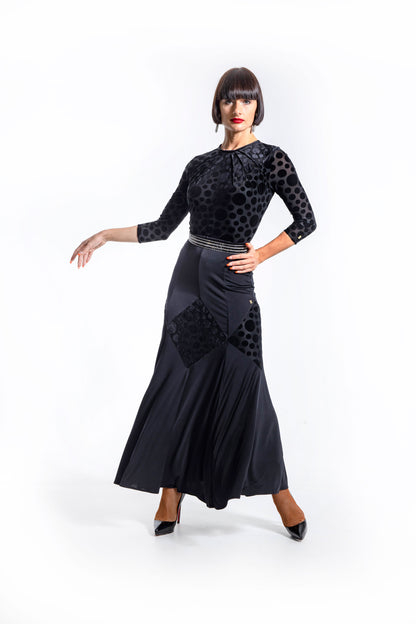 Polka Dot Pleats Bodysuit