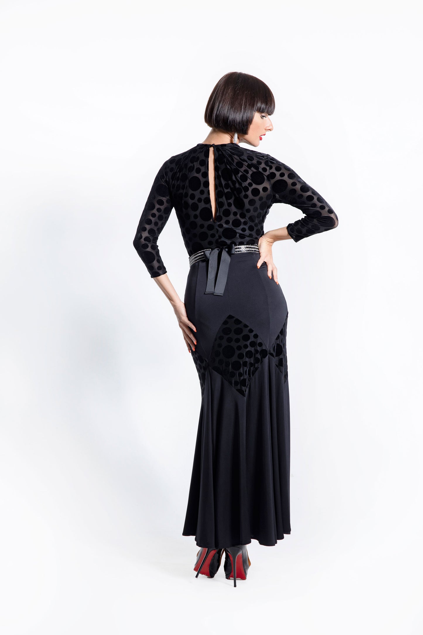 Rhombus Pattern Long Skirt