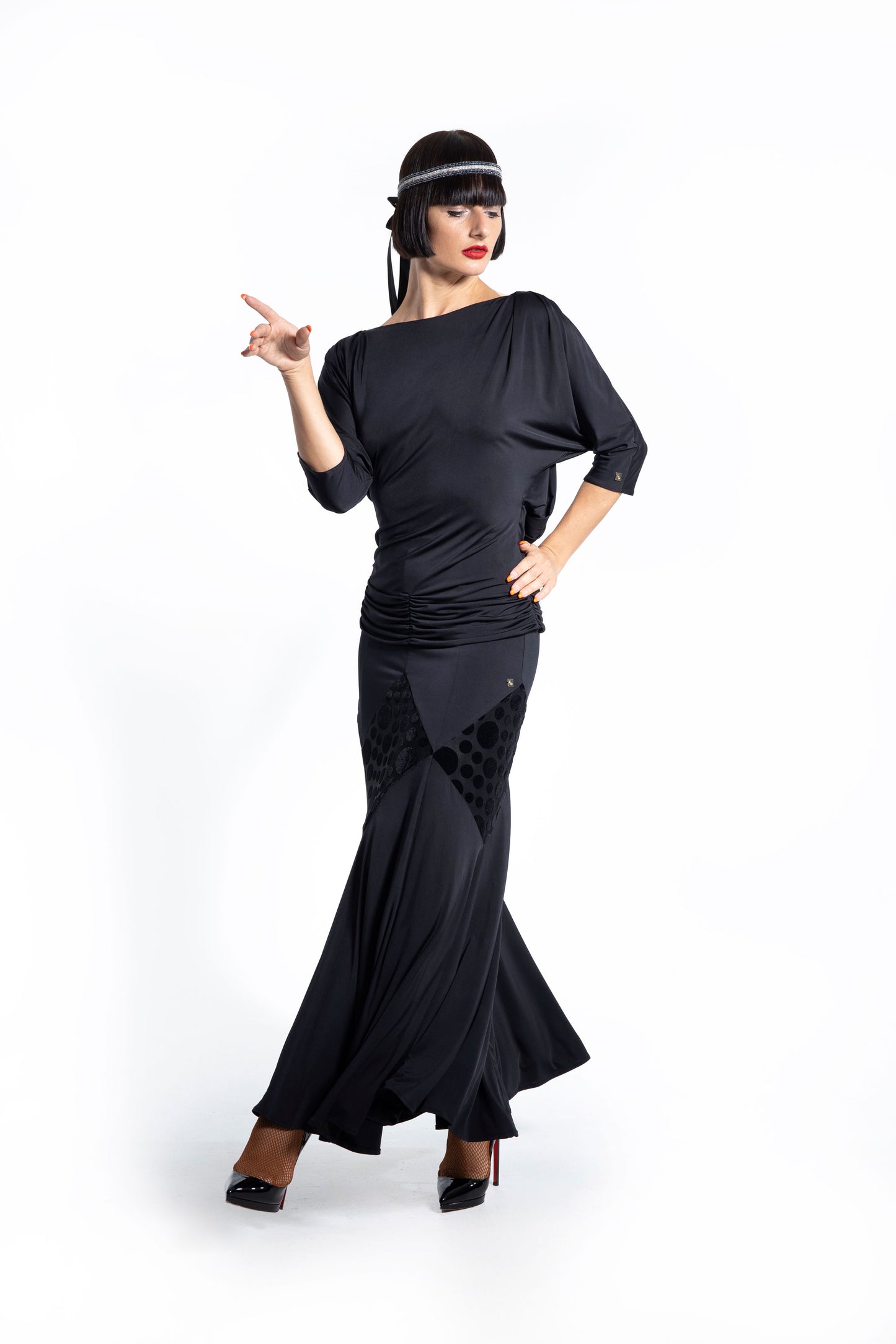 Rhombus Pattern Long Skirt