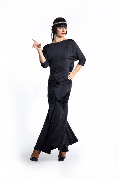 Rhombus Pattern Long Skirt