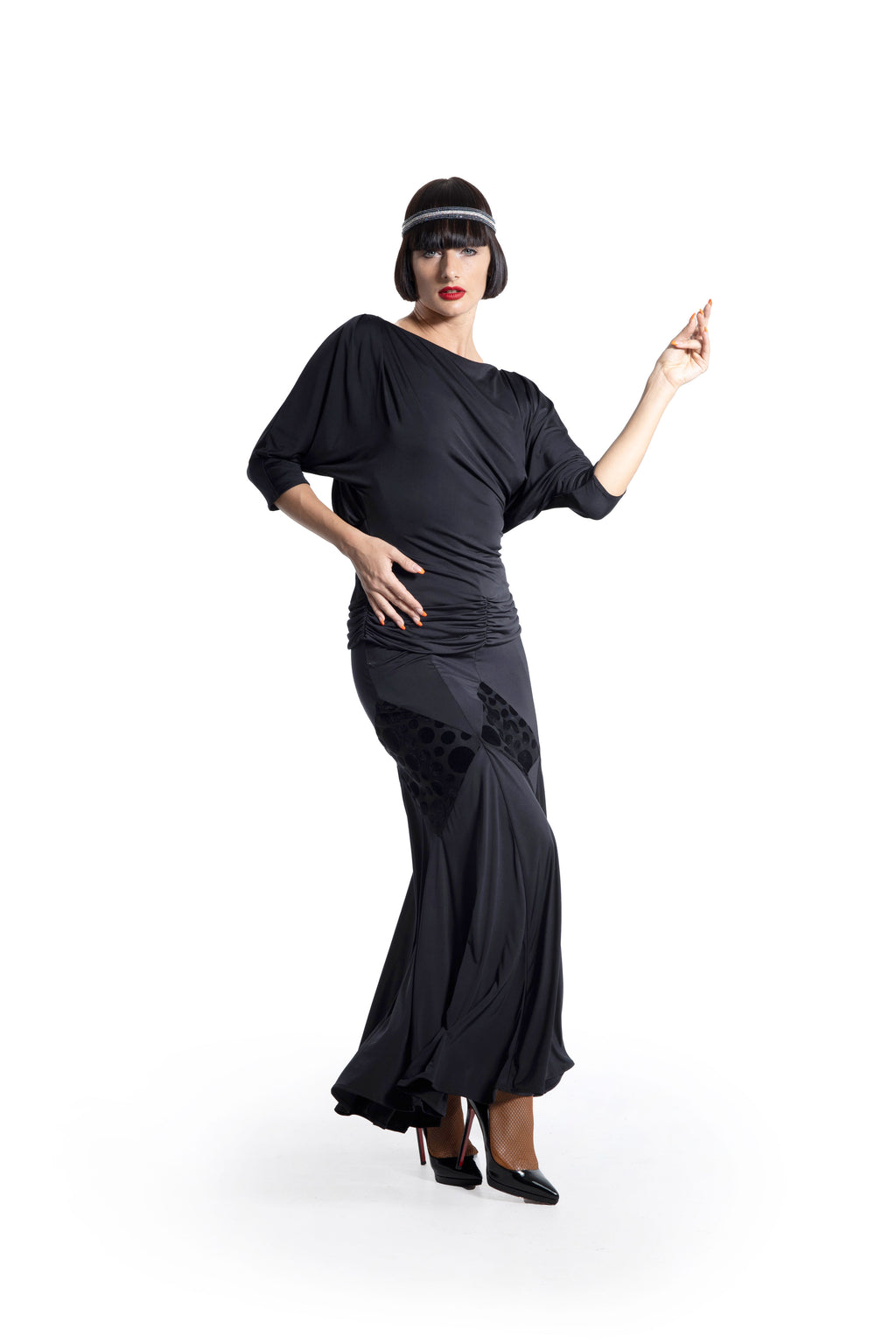Rhombus Pattern Long Skirt