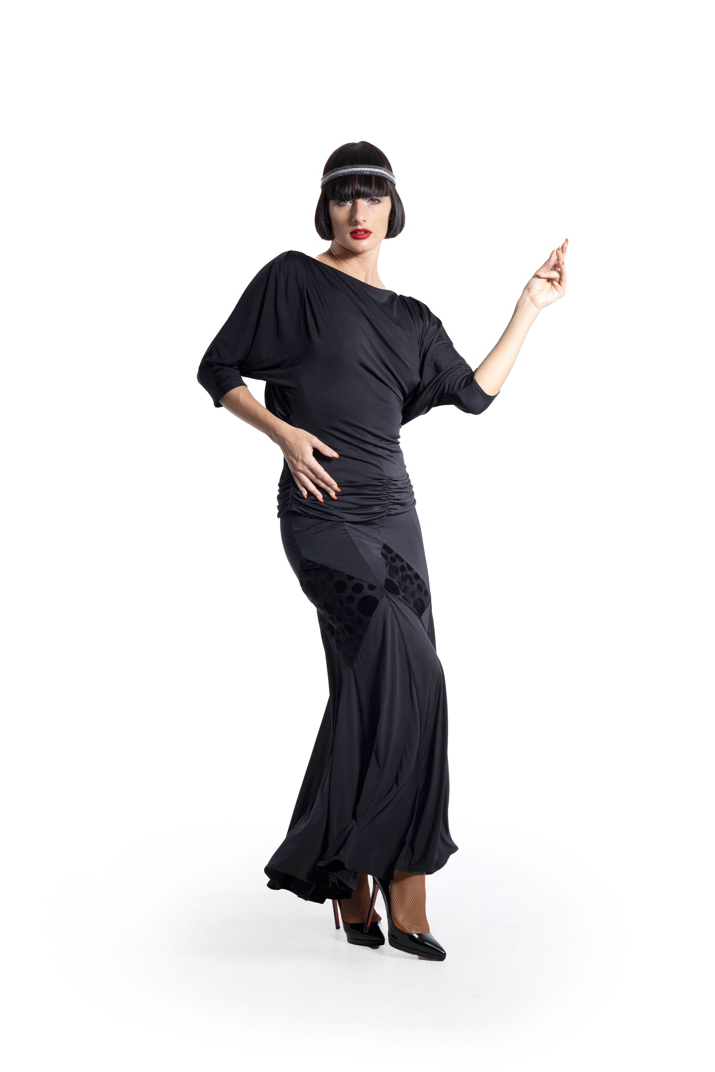 Rhombus Pattern Long Skirt