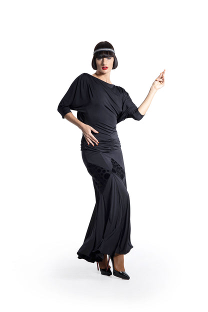 Rhombus Pattern Long Skirt