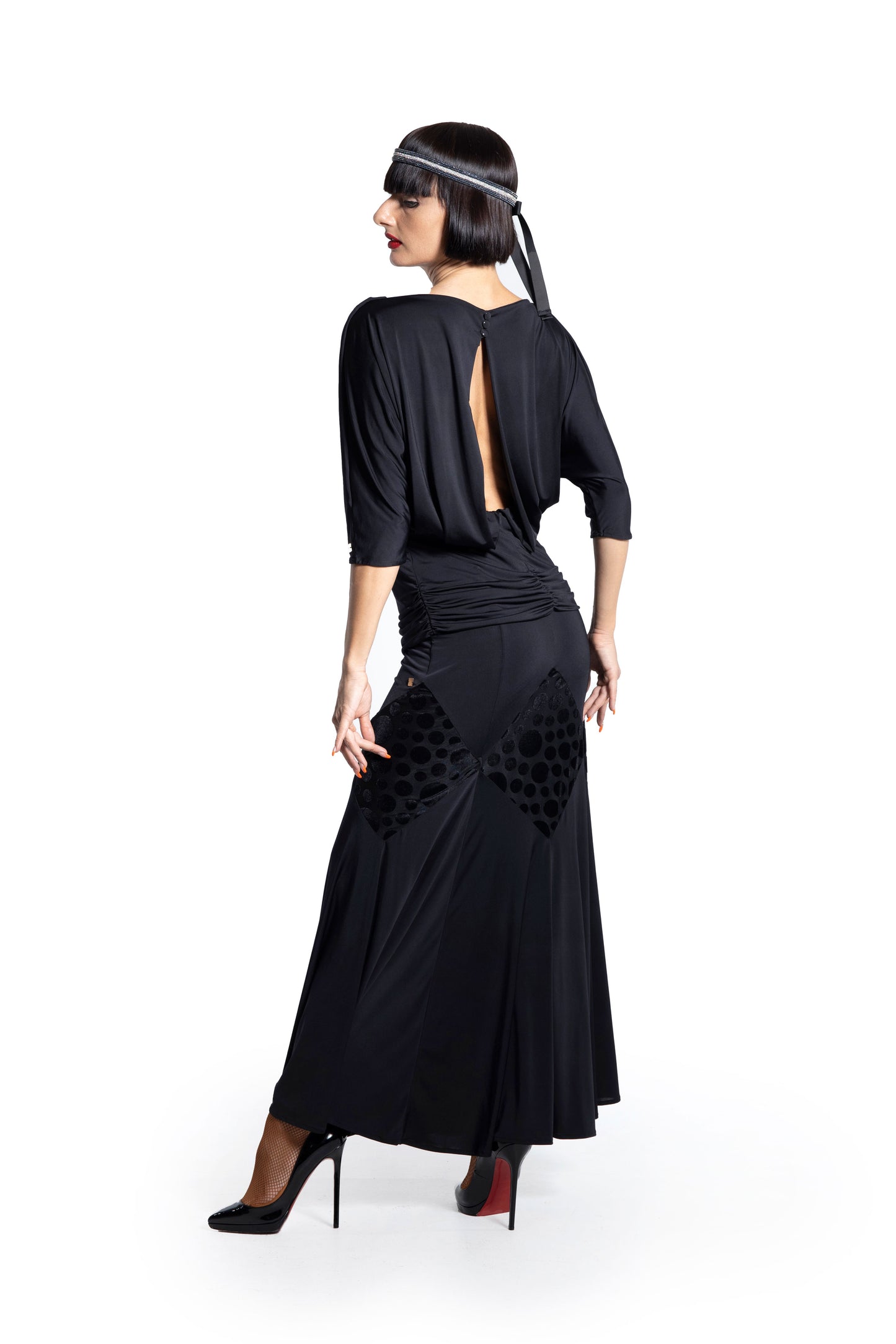 Rhombus Pattern Long Skirt