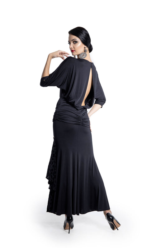 Bat Wing Sleeves Pleated Top