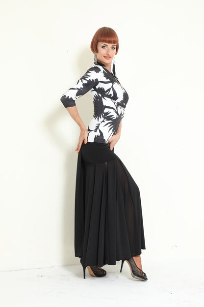 Box Pleated Long Skirt