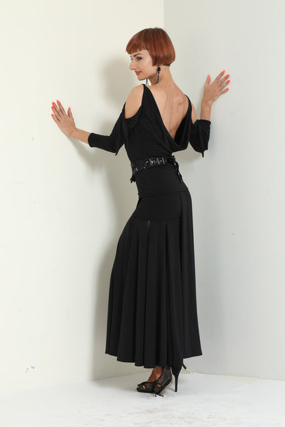 Box Pleated Long Skirt