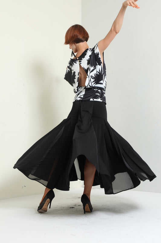 Box Pleated Long Skirt