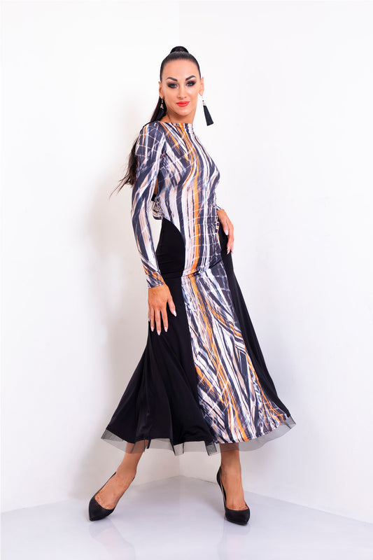 Boat Neck Long Dress