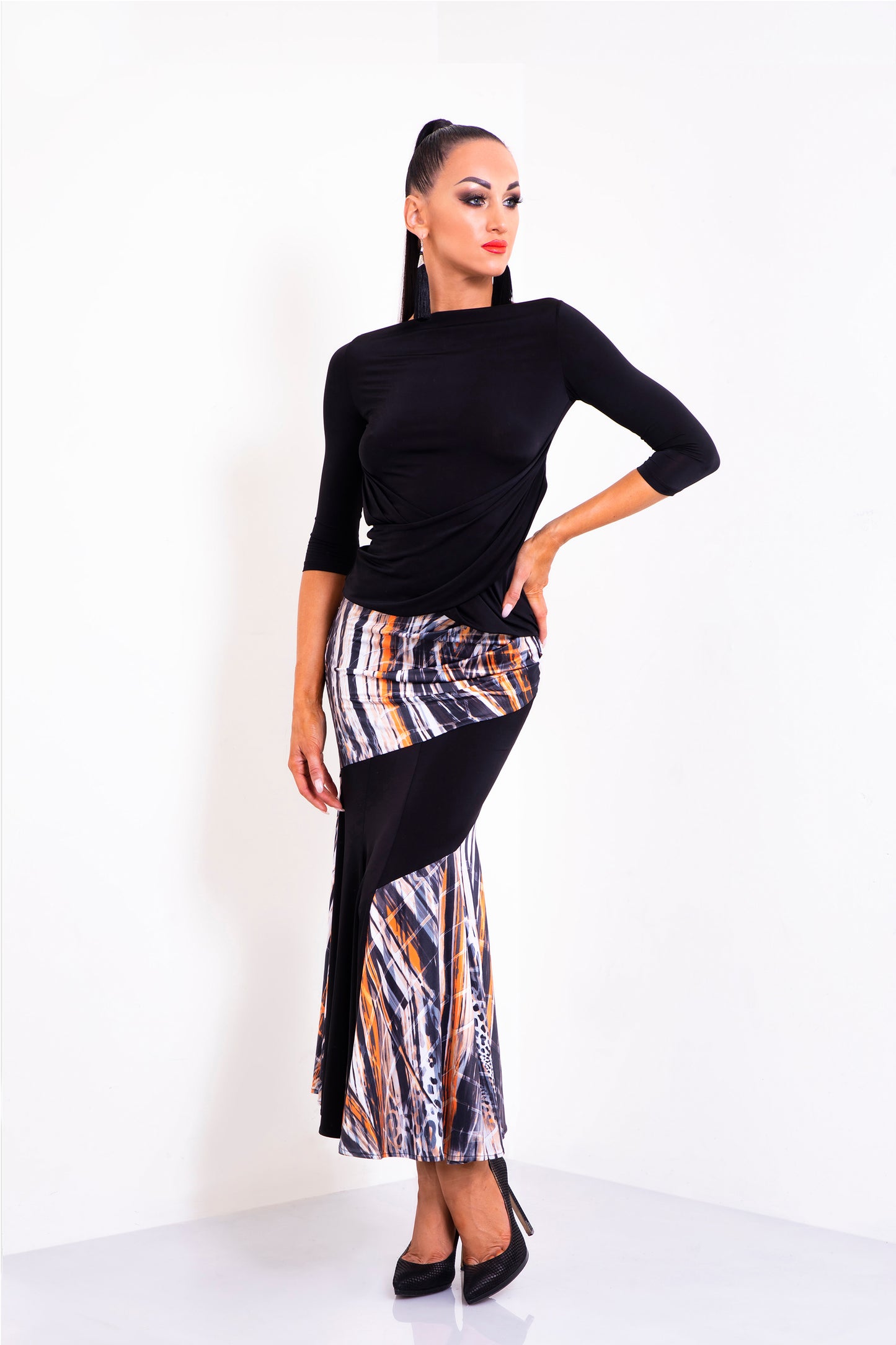 Asymmetric Long Skirt