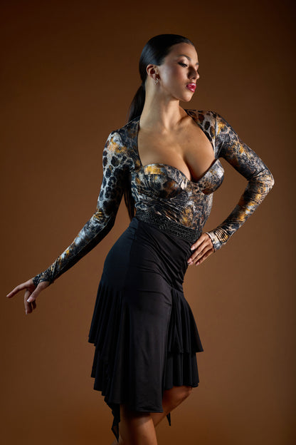 Open Chest Long Sleeve Bodysuit