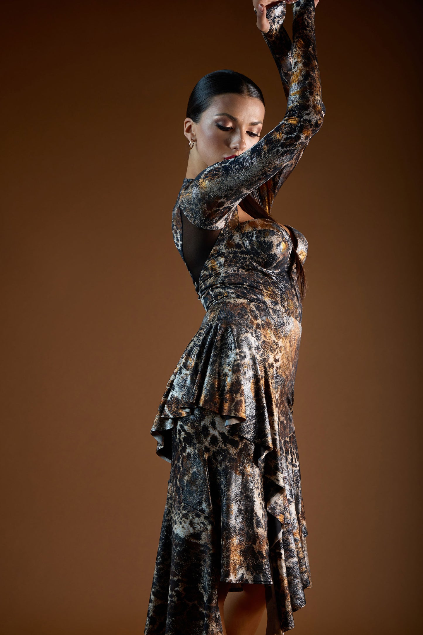 Asymmetric Ruffles Short Skirt