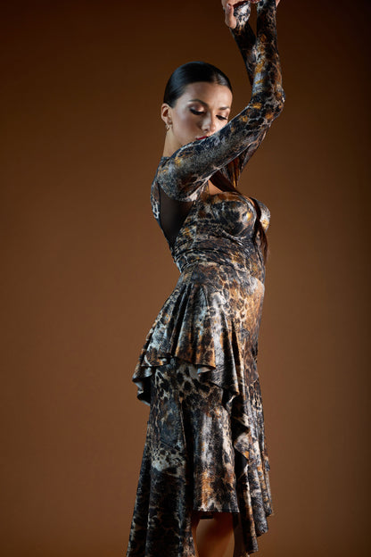 Asymmetric Ruffles Short Skirt