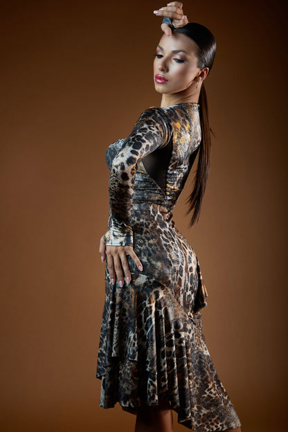 Asymmetric Ruffles Short Skirt