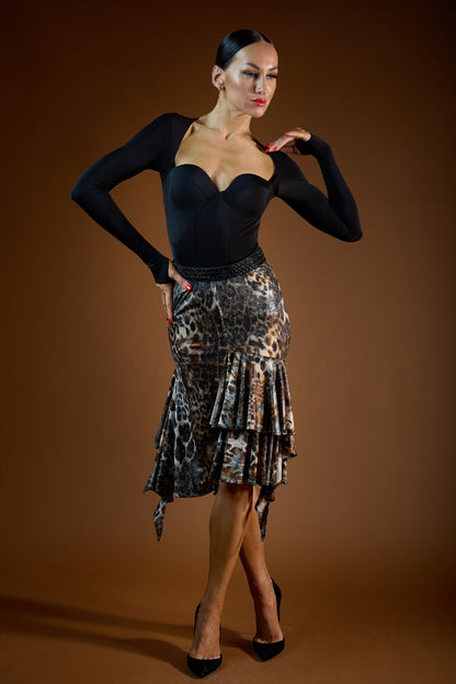 Ruffles Layering Short Skirt